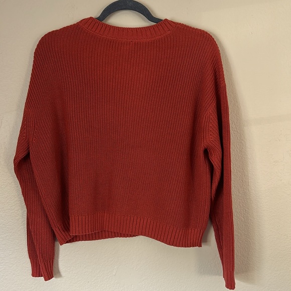 Knit Burn Orange Pullover Crewneck Sweater Tommy Hilfiger - Picture 4 of 4